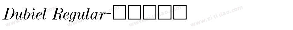 Dubiel Regular字体转换